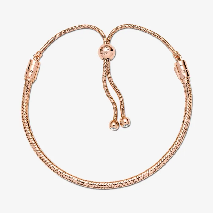 Chains Women Pandora Online Moments Snake Chain Slider Bracelet Rose Gold Plated