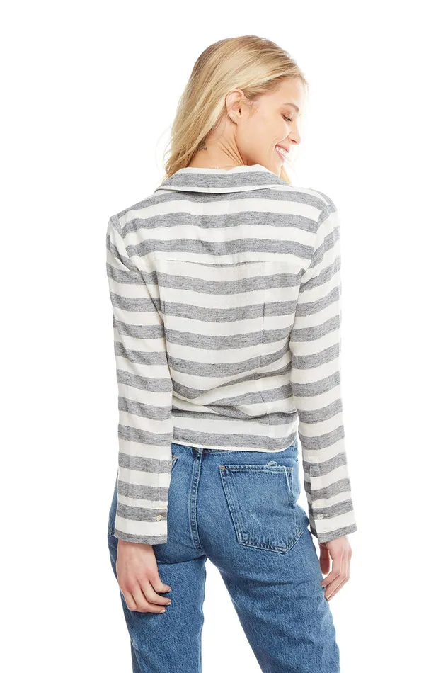 Chaser Brand Classic Long Sleeve Button Down Shirt Womens Loungewear