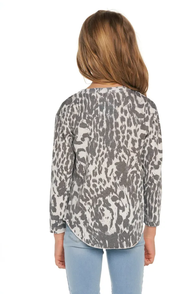 Chaser Brand Tops Girls ACDC Cheetah Logo