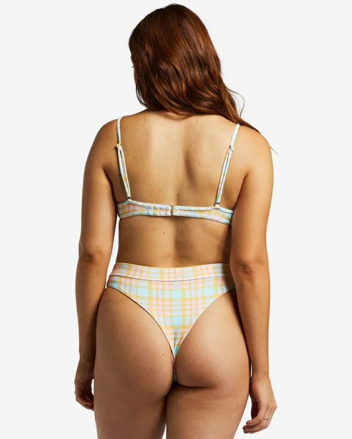 Check Please Charlie Triangle Bikini Top Multi Women Billabong Bikinis
