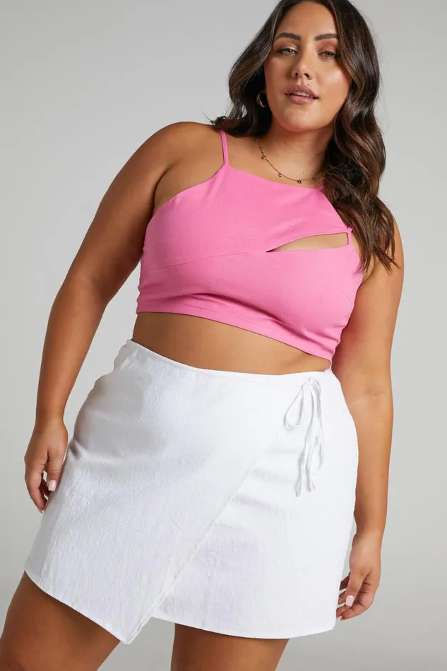 Chevy Mini Skirt 8211 Wrap Skirt In White Women Showpo Curve Clothes