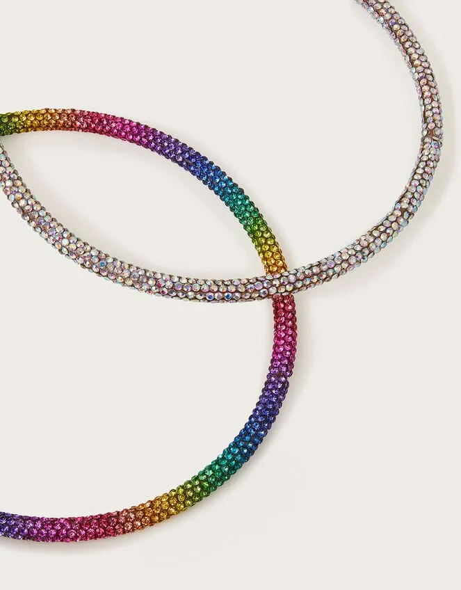 Children 2Pack Rainbow Dazzle Headbands Monsoon Girls039 Hair Accessories