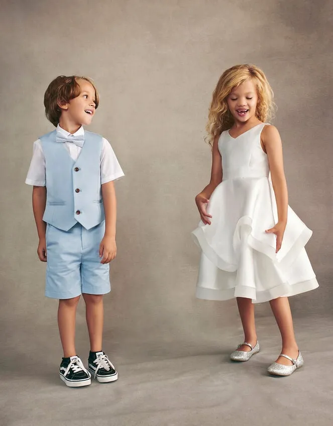 Children 4Piece Smart Shorts Set Blue Monsoon Suits and Sets