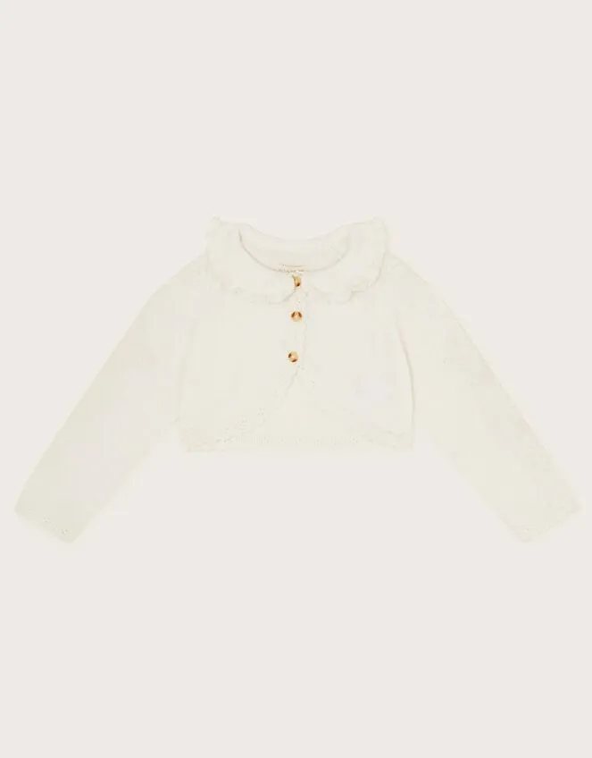 Children Baby Crochet Cardigan Ivory Monsoon Knitwear and Cardigans
