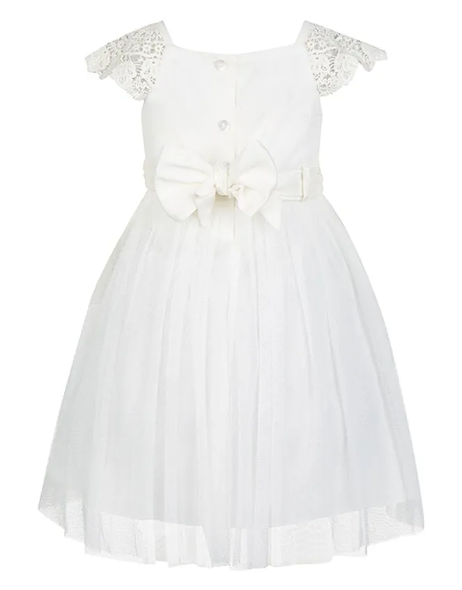 Children Baby Estella Crochet Bodice Occasion Dress Ivory Monsoon Dresses