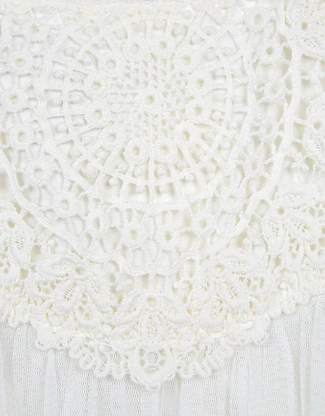 Children Baby Estella Crochet Bodice Occasion Dress Ivory Monsoon Dresses