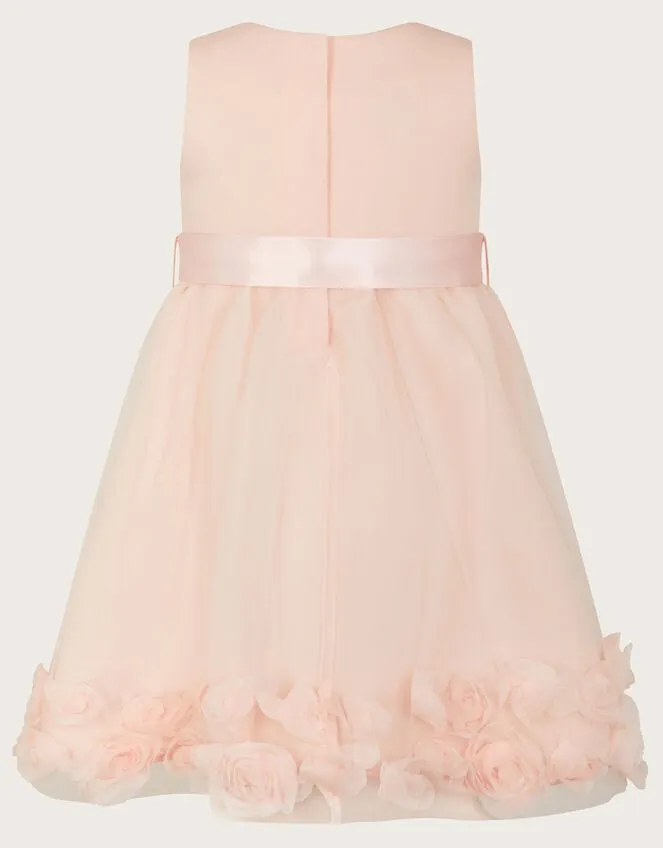 Children Baby Scuba Blossom Dress Pink Monsoon Partywear