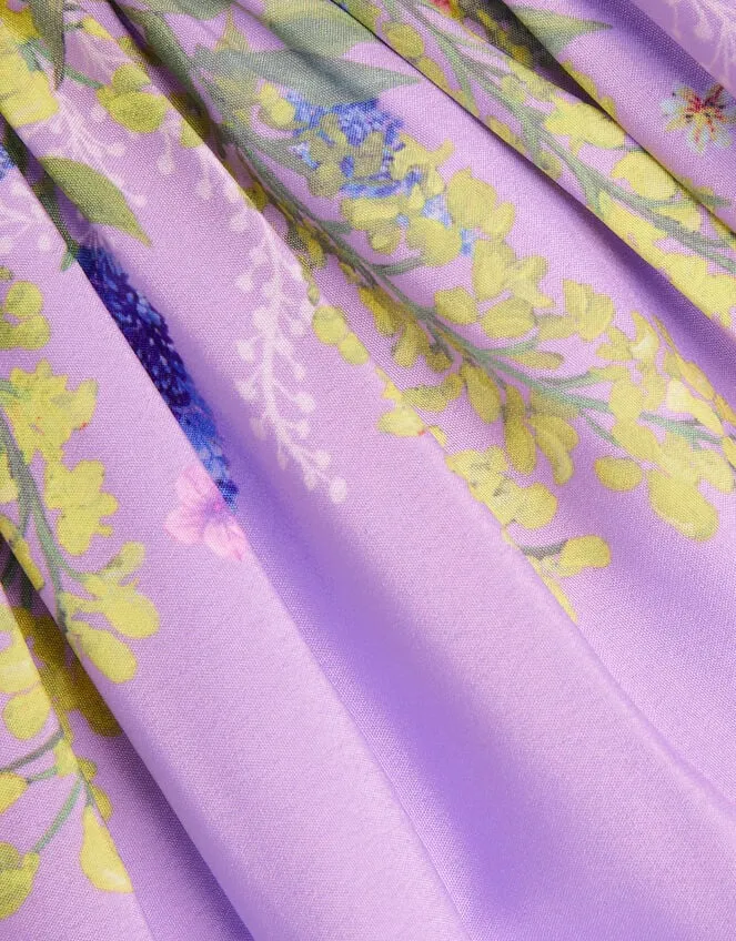 Children Bunny Border Dress Purple Monsoon Dresses
