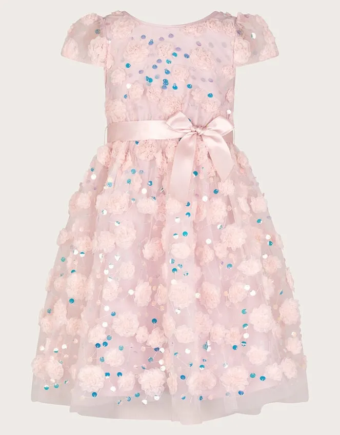 Children Cindy Rosette Dress Pink Monsoon Dresses