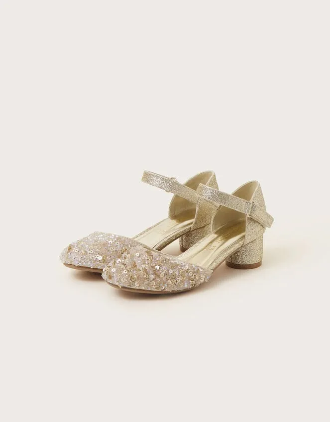 Children Dazzle Sparkle TwoPart Heels Gold Monsoon Partywear