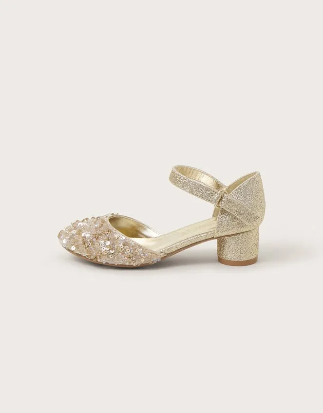 Children Dazzle Sparkle TwoPart Heels Gold Monsoon Partywear