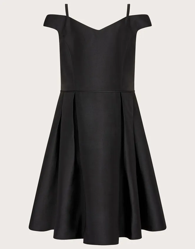 Children Duchess Twill Bardot Prom Dress Black Monsoon Dresses