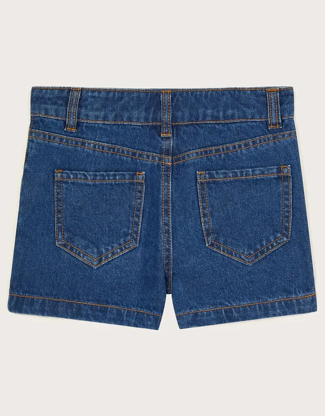 Children Embellished Denim Skort Blue Monsoon Trousers and Shorts