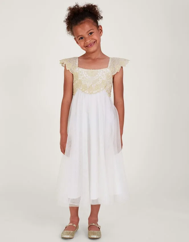 Children Estella Dress Gold Monsoon Dresses
