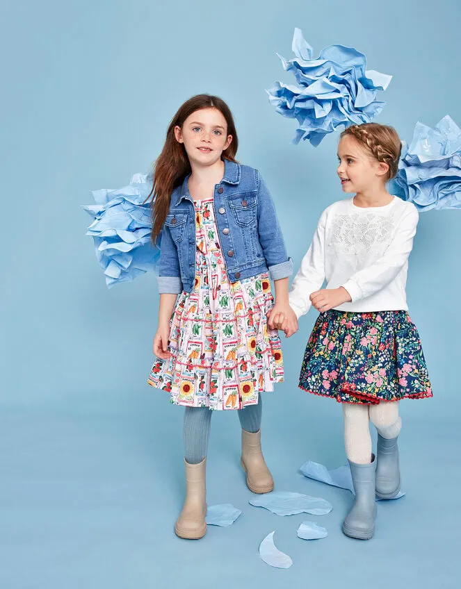 Children Garden Print Dress Pink Monsoon Dresses