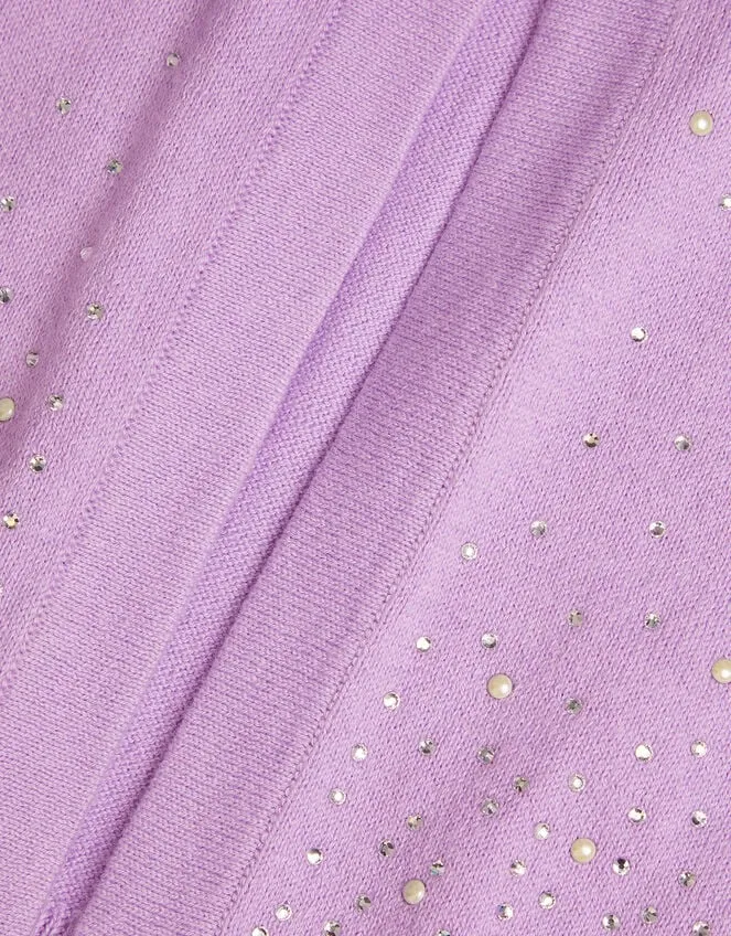 Children Gem Embellished Cardigan Purple Monsoon Knitwear and Cardigans