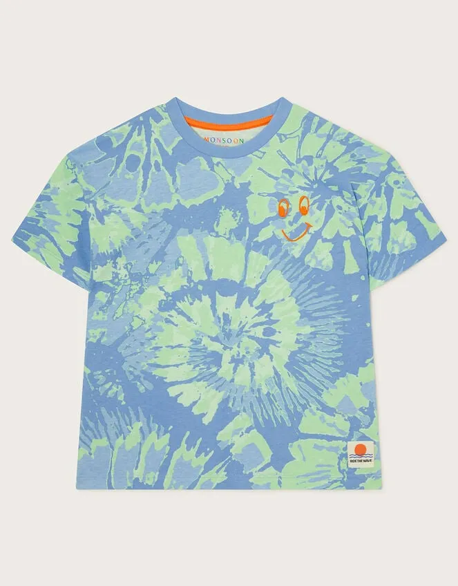 Children Happy Oversized Tie Dye TShirt Multi Monsoon Casualwear Collection