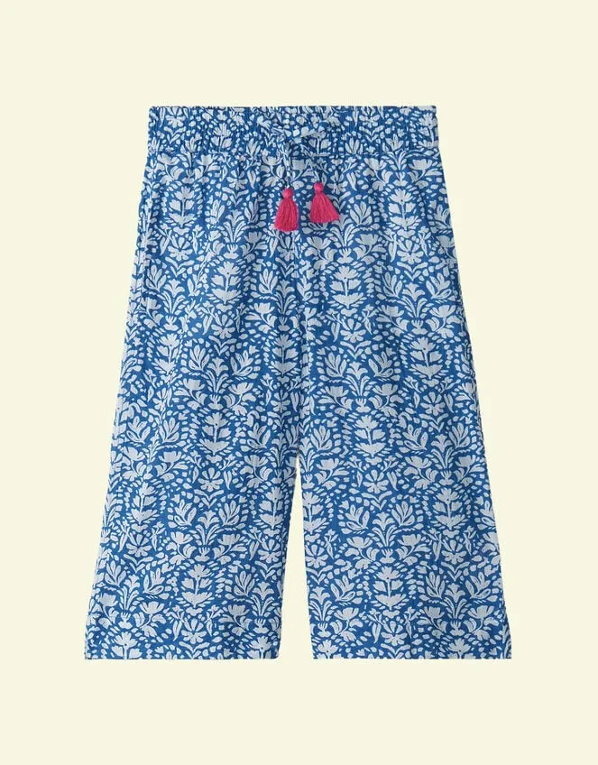 Children Hatley Shibori Tie Dye Culottes White Monsoon Trousers and Shorts