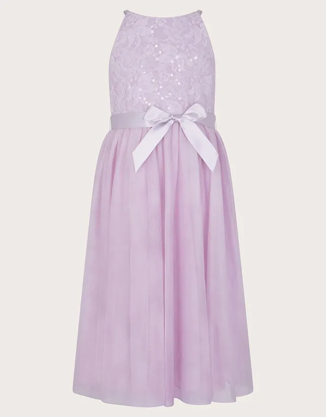 Children Lacey Sequin Truth Dress Purple Monsoon Dresses