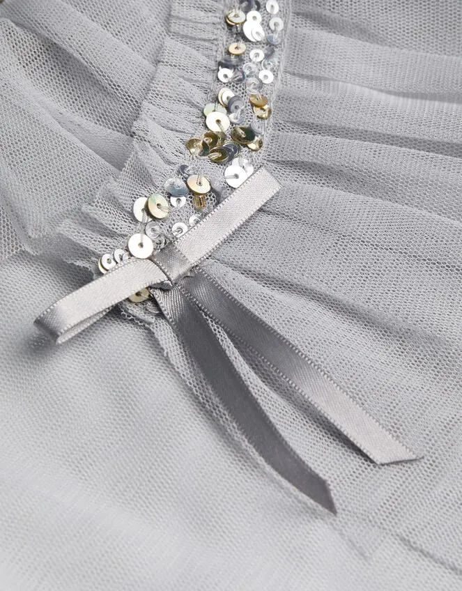 Children Land Of Wonder Short Tulle Cape Jacket Grey Monsoon Partywear
