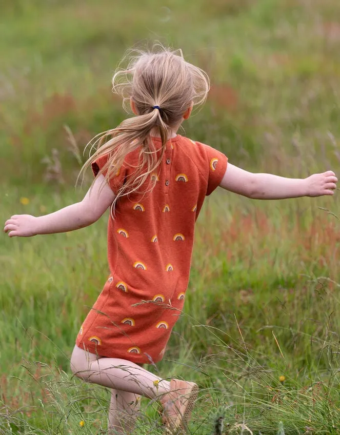 Children Little Green Radicals Rainbow Tunic Red Monsoon Dresses