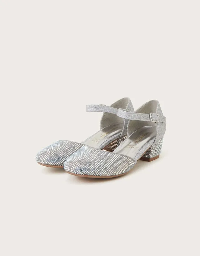 Children Lucy Super Dazzle TwoPart Heels Silver Monsoon Partywear