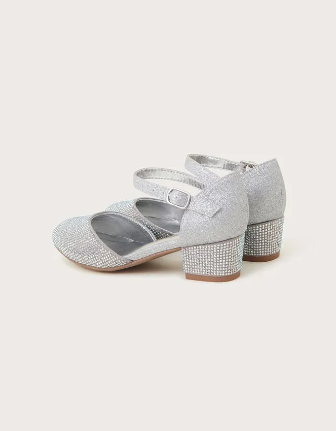 Children Lucy Super Dazzle TwoPart Heels Silver Monsoon Partywear