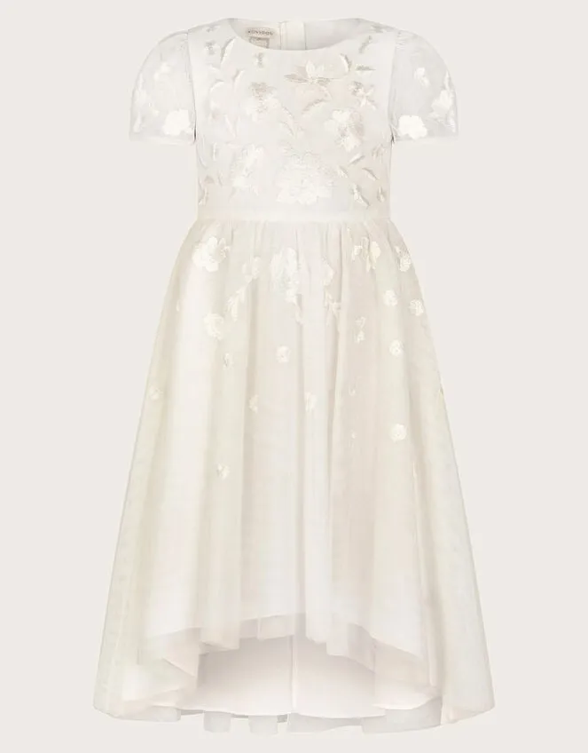 Children Luna Embroidered Dress Ivory Monsoon Dresses
