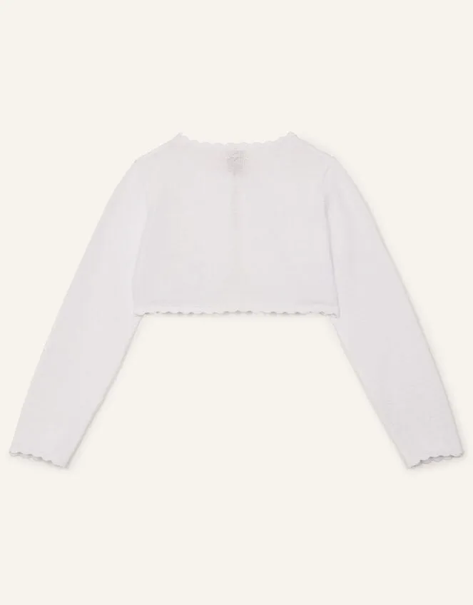 Children Niamh Cardigan White Monsoon Knitwear and Cardigans