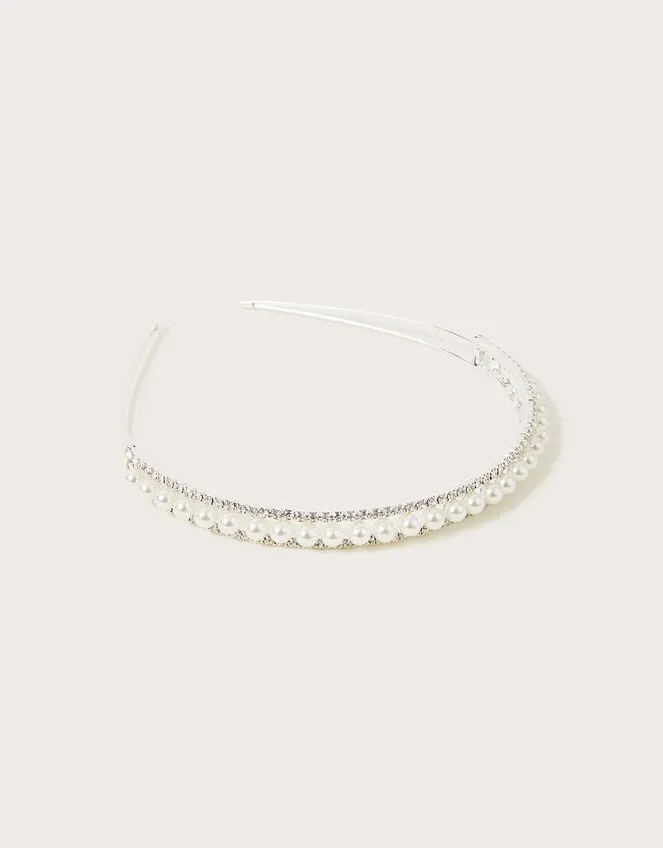 Children Pearl Diamante Bridesmaid Headband Monsoon Girls039 Hair Accessories