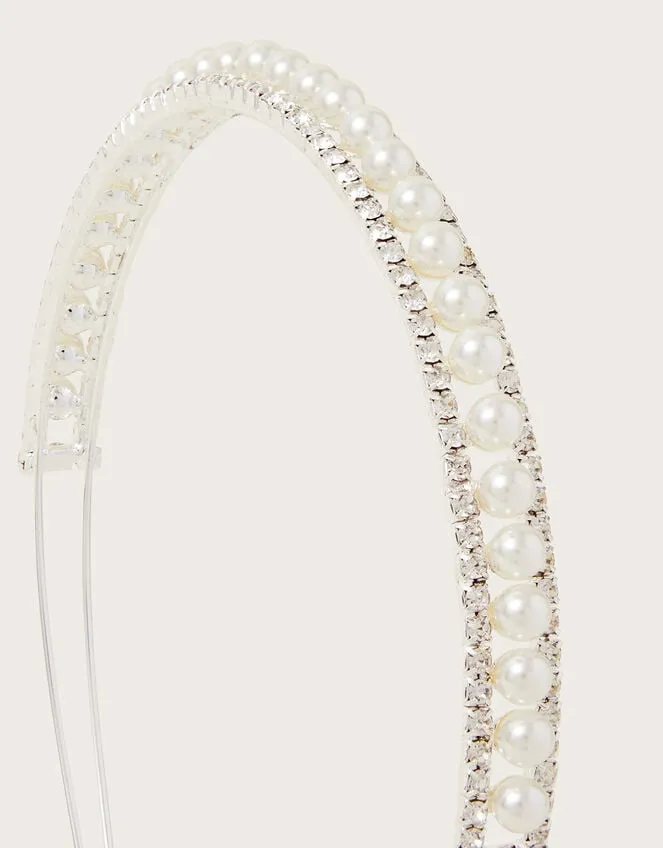 Children Pearl Diamante Bridesmaid Headband Monsoon Girls039 Hair Accessories