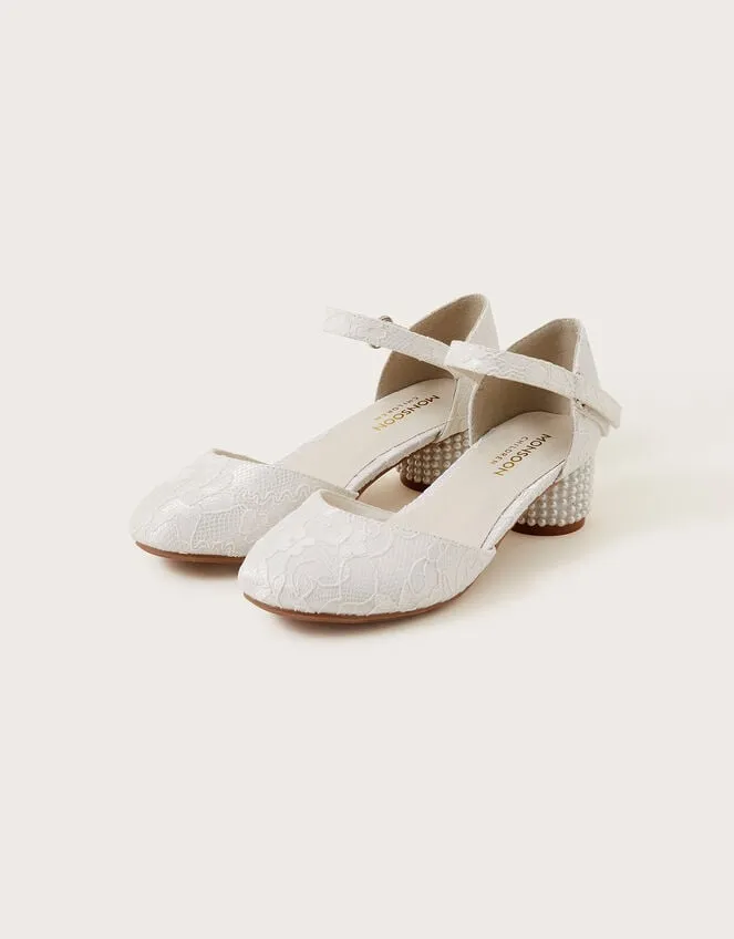 Children Pretty Lacey TwoPart Heels Ivory Monsoon Partywear