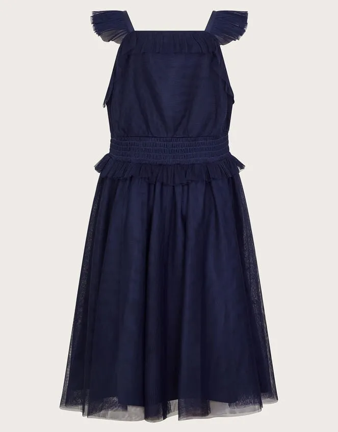 Children Ria Sequin Embellished Dress Blue Monsoon Dresses