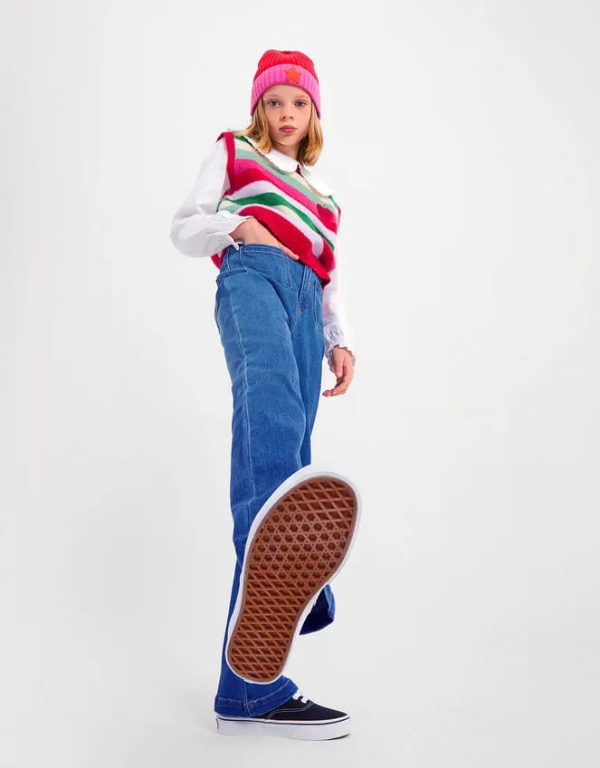 Children Star Detail Embroidered Jeans Blue Monsoon Casualwear Collection