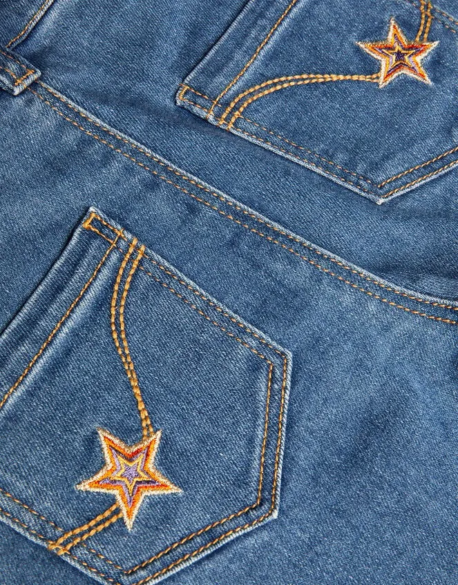 Children Star Detail Embroidered Jeans Blue Monsoon Casualwear Collection