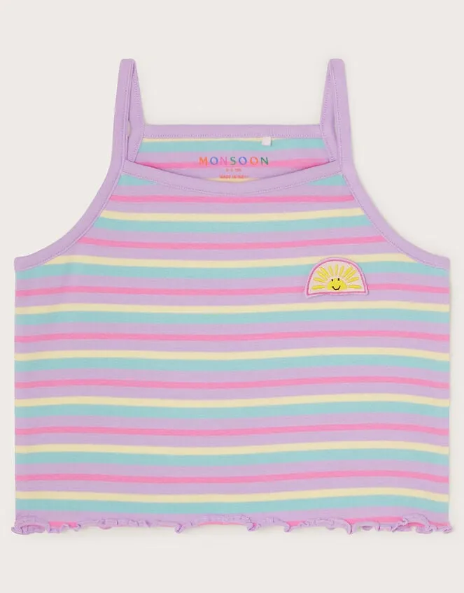 Children Stripe Tank Top Purple Monsoon Casualwear Collection