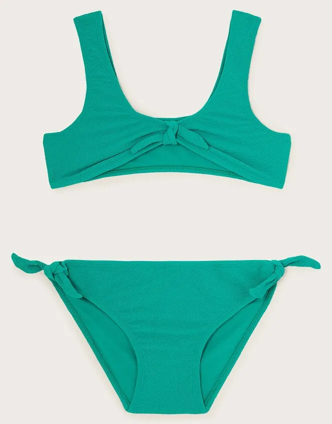 Children Tie Bikini Set Green Monsoon Beachwear and Swimwear