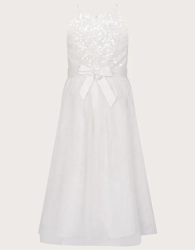 Children Truth Sequin Maxi Dress Ivory Monsoon Dresses
