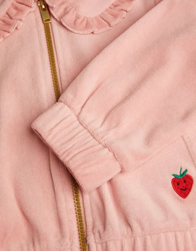 Children Velour Bomber Jacket Pink Monsoon Casualwear Collection