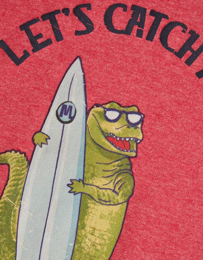 Children Wave Crocodile TShirt Red Monsoon Tops and TShirts