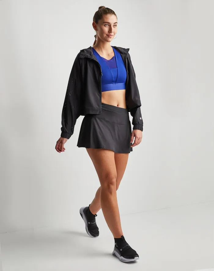 City Sport Flounce Skort C Logo 3034 Black Women Champion Shorts