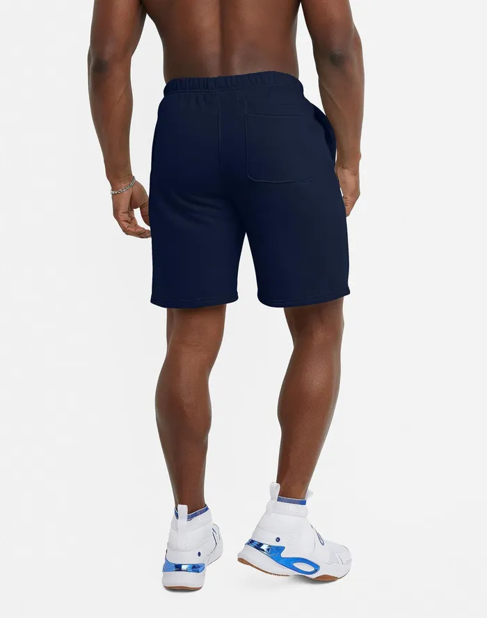 Classic Fleece Shorts C Over Script Logo 8034 Athletic Navy Men Champion Shorts
