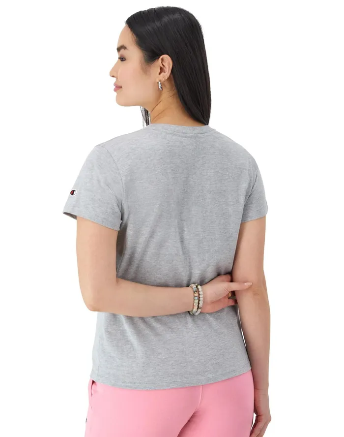 Classic TShirt C Logo Oxford Grey Women Champion TShirts and Tops
