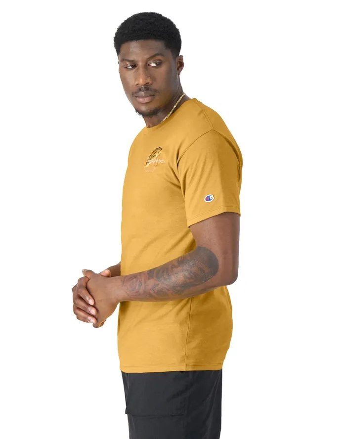 Classic TShirt Crest Script Logo Royal Gold Men Champion TShirts and Tops