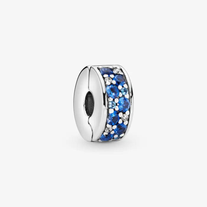 Clips Women Pandora Blue Pav Clip Charm Blue