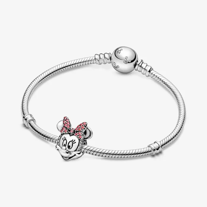 Clips Women Pandora Disney Minnie Mouse Pink Pav Bow Clip Charm