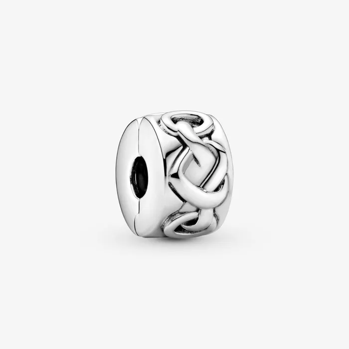 Clips Women Pandora Knotted Hearts Clip Charm