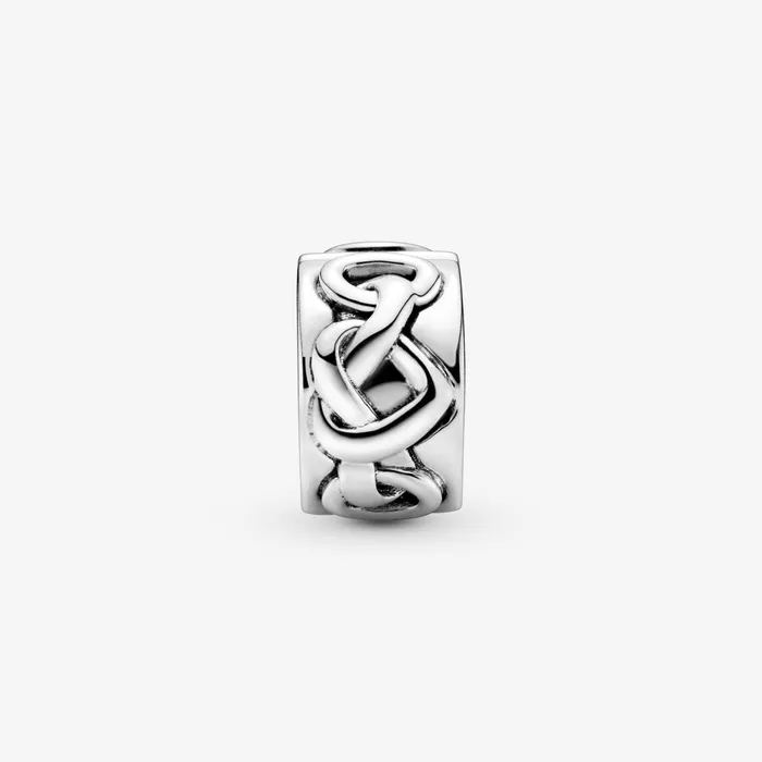 Clips Women Pandora Knotted Hearts Clip Charm