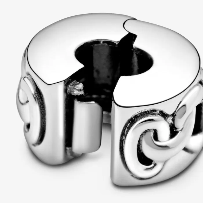 Clips Women Pandora Knotted Hearts Clip Charm