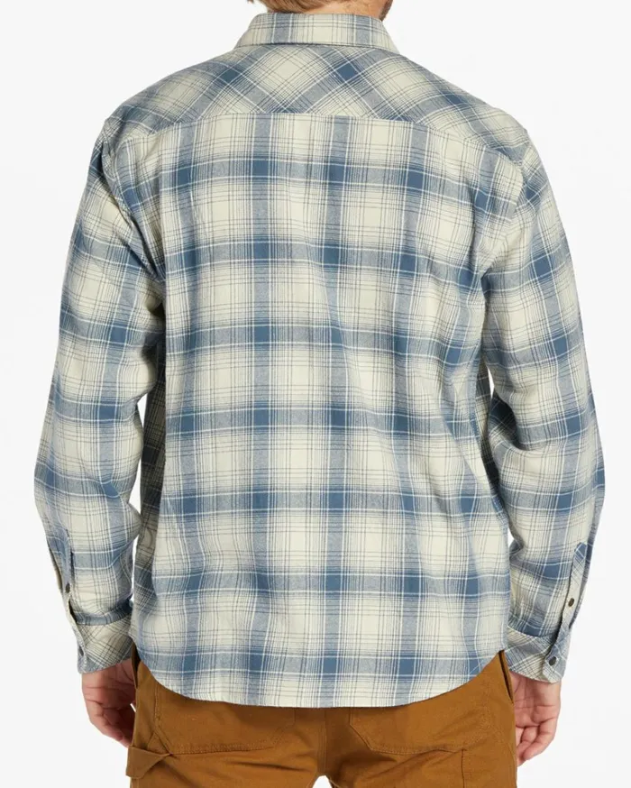 Coastline Flannel Long Sleeve Shirt Oyster Men Billabong Flannels
